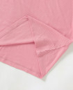 Stretchy Bamboo O Neck Short Sleeve Ribbed Women Nightgowns Short, Women Lounge Dress B014 Carnation Pink